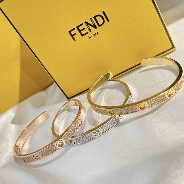 Fendi bracelet, the same style worn by celebrities and models, featuring the let