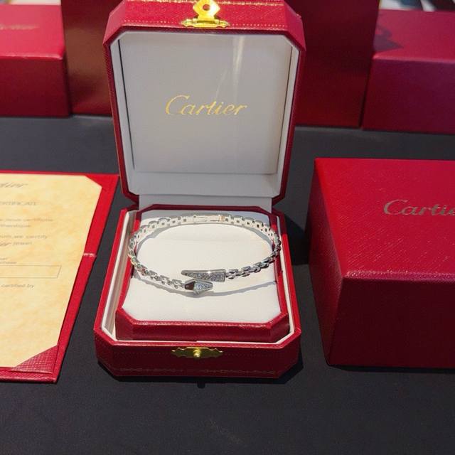 Cartier Diamond-Set Bangle, High-End Custom Version. Diamond setting craftsmansh