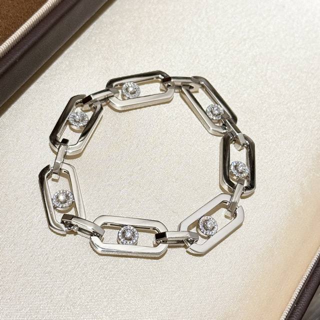 A6134 Messika New Single Diamond Sliding Chain Bracelet, High-End S925 Sterling