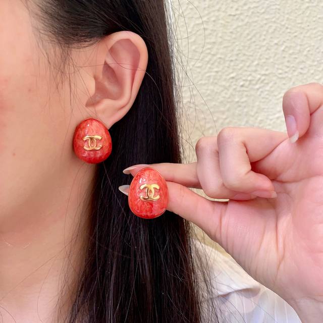 Chanel Classic Double C Stud Earrings Ddd