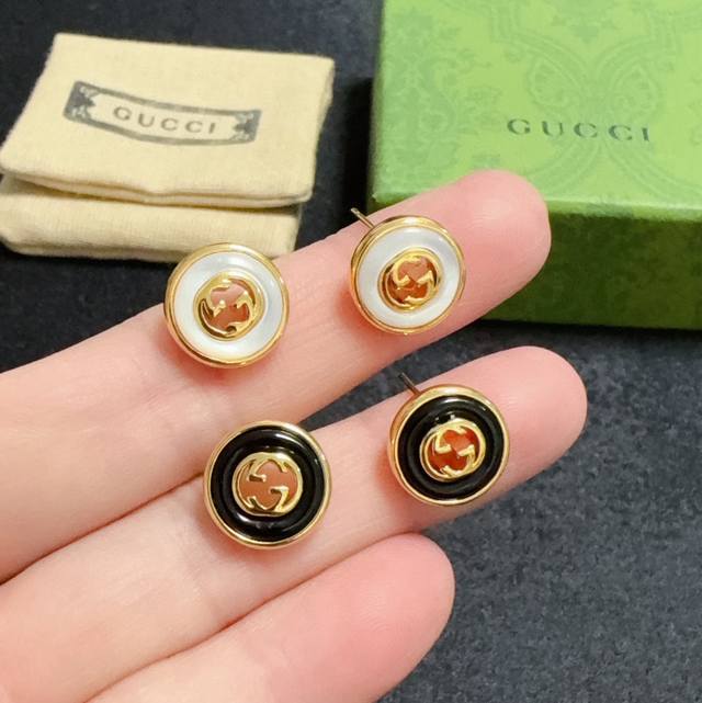 Real photos of Gucci high-end in-stock Gucci double G white mother-of-pearl and