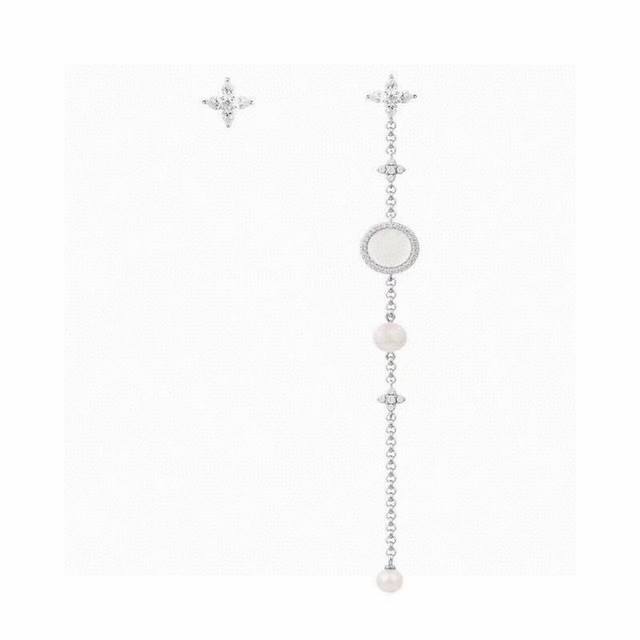 Apm Monaco Asymmetrical Long Shell Earrings! A classic design from this collecti