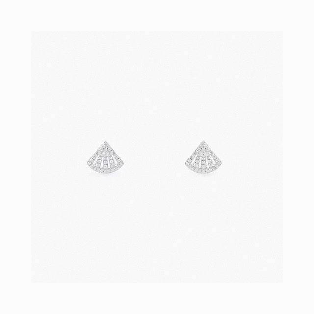 Apm Monaco Baby Fan Earrings! Layered design creates a modern yet elegant look.