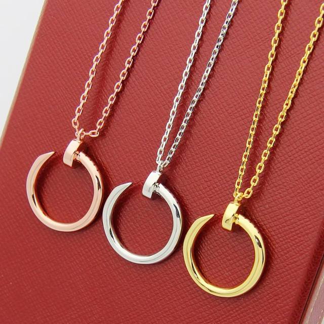 Cartier nail necklace, polished nail necklace, 18K gold plated, the quality is i