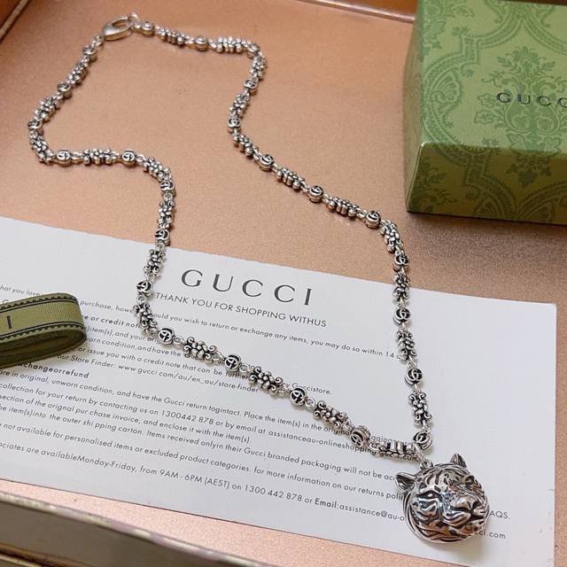 So cool! Gucci necklace, 2025 latest model, higher-end chain, celebrity style, c