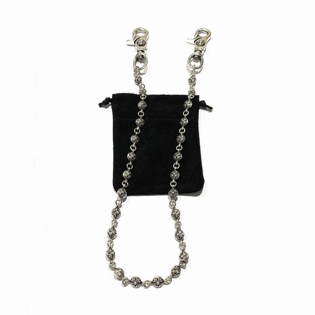 Chrome Hearts Cross Flower Ball Bag with Oxidized Texture Total Length including