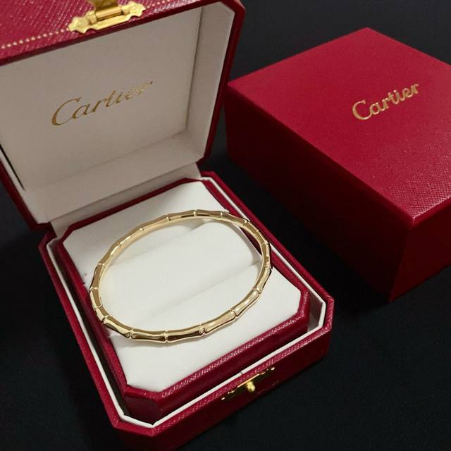 Cartier Bamboo Bangle, High-End Custom Version with Diamond Setting, V-Gold Mate