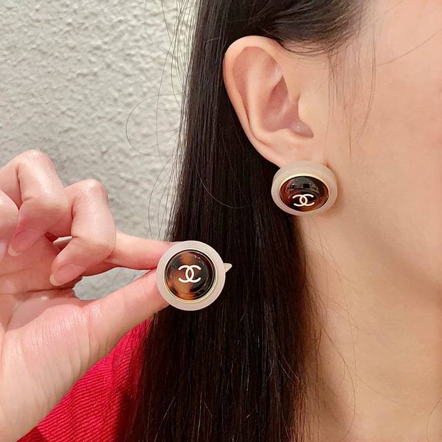 Chanel Vintage Double C Earrings Original Replica Logo. Chanel's designs truly n