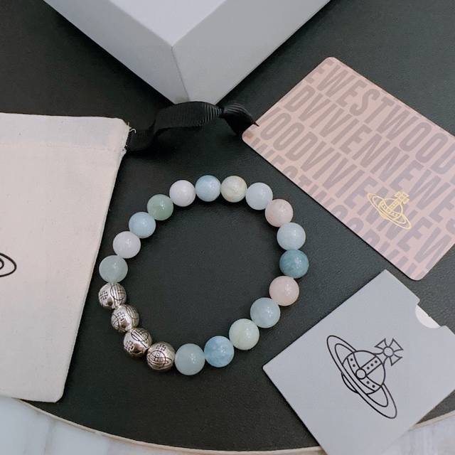 A high-quality replica of a Thai silver bracelet featuring multiple natural ston