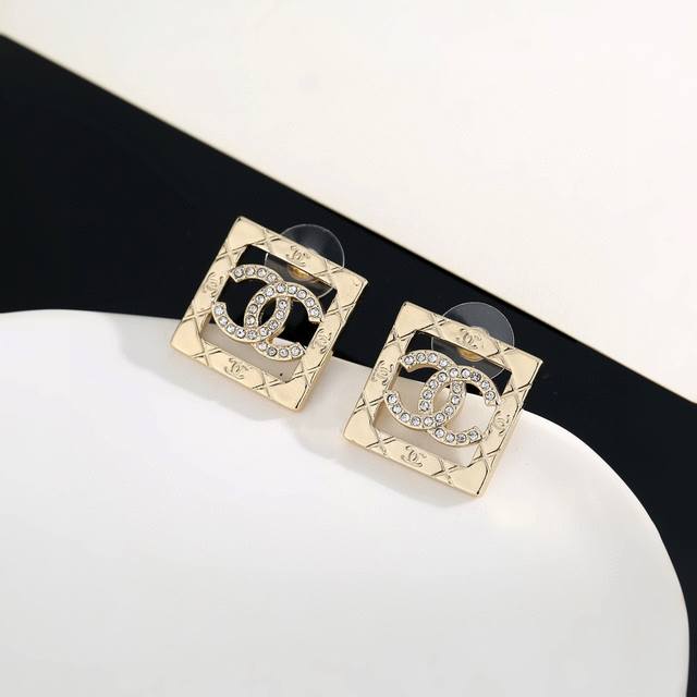 Chanel square earrings are right on trend for early spring. Whether you have a r
