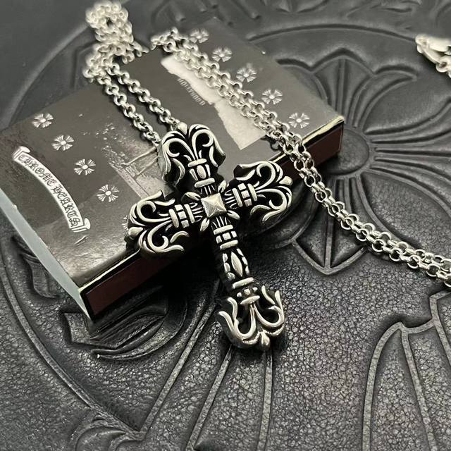 Chrome Hearts High Version Flame Cross Necklace Ddd