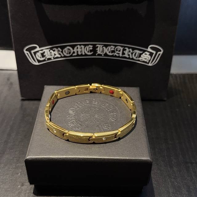 New boutique quality Chrome Hearts bracelet with embossed design and unique patt