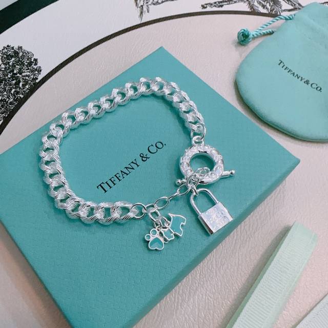 Tiffany & Co. Bracelet, exquisite silver version, celebrity style, vintage distr