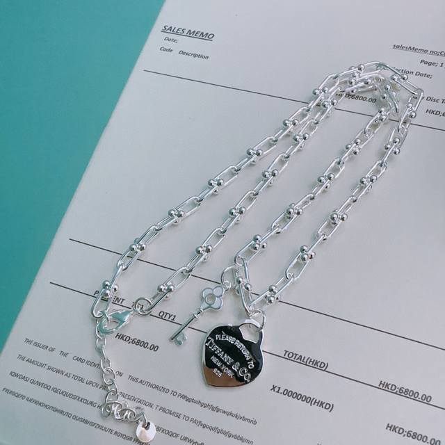 Tiffany & Co. boutique exquisite silver version, celebrity style retro distresse