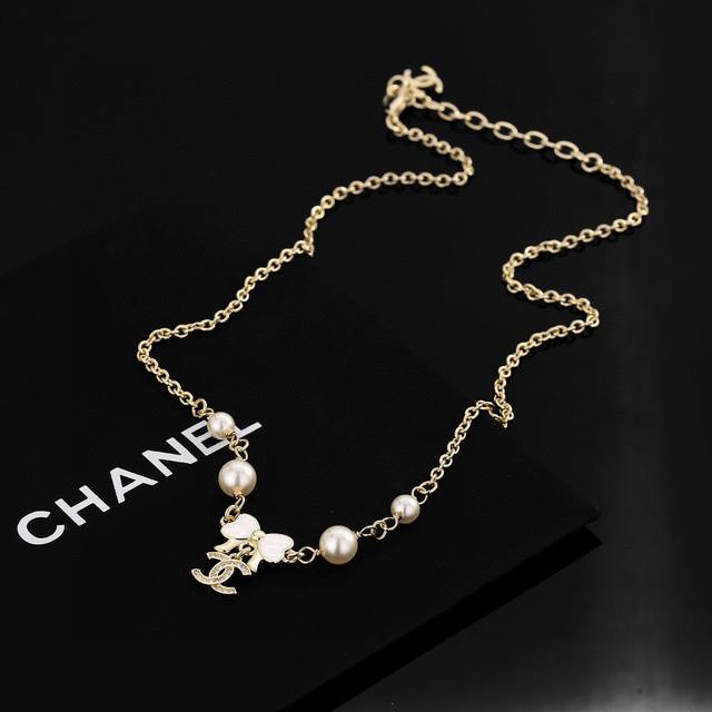 Chanel's latest bow necklace in stainless steel, colorfast and incredibly unique