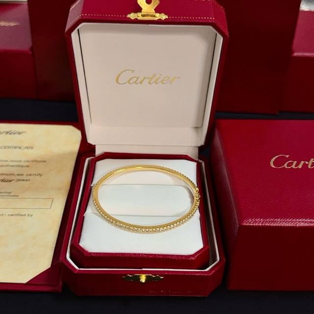 Cartier Diamond-Set Bangle, High-End Custom Version. Diamond setting craftsmansh