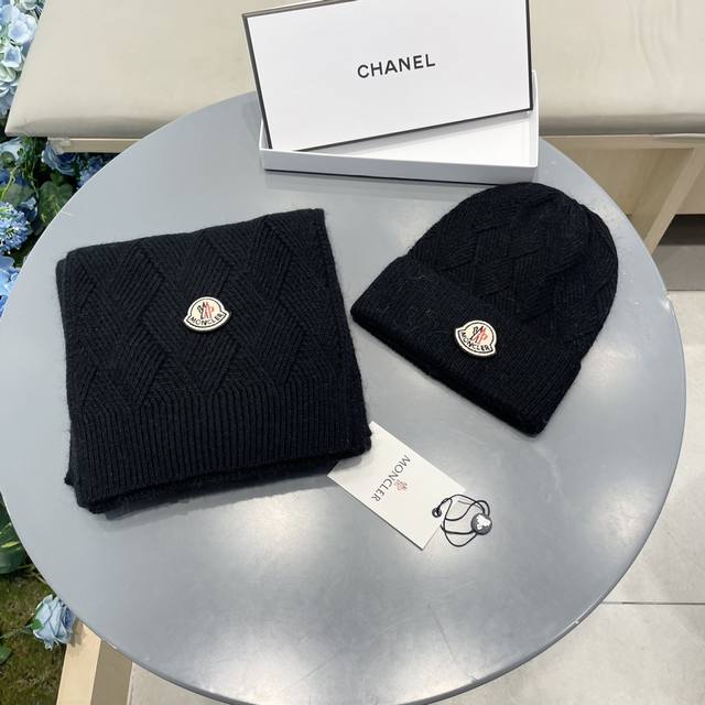 Moncler Fall/Winter Set, Folded Wool Knit Beanie - High-Quality Customization! T