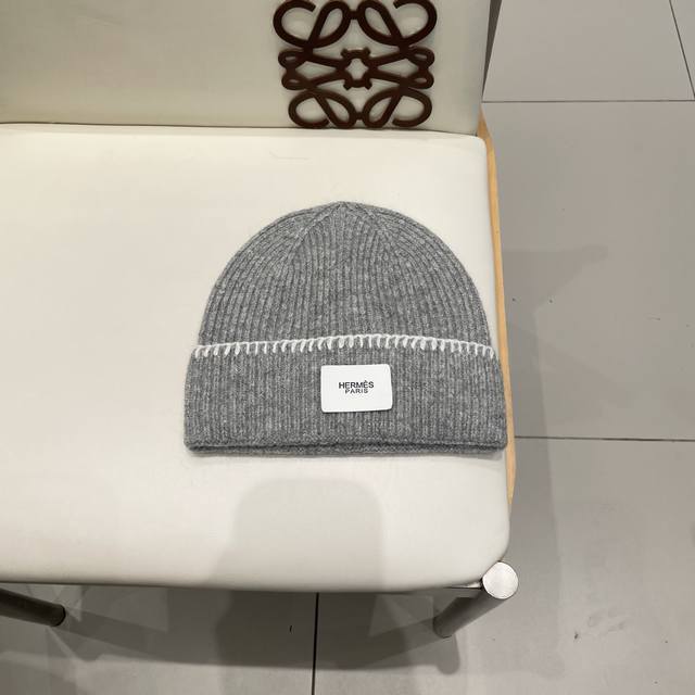 Hermes Mad Hatter Wool Hat Beanie Korean Style Warm Women's Knitted Wool Hat for