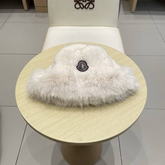 Monclet bucket hat, high-end feel, large head circumference, retro plush bucket