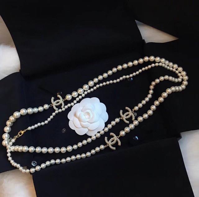 Chanel long sweater chain, self-purchased authentic replica, high quality, 100th