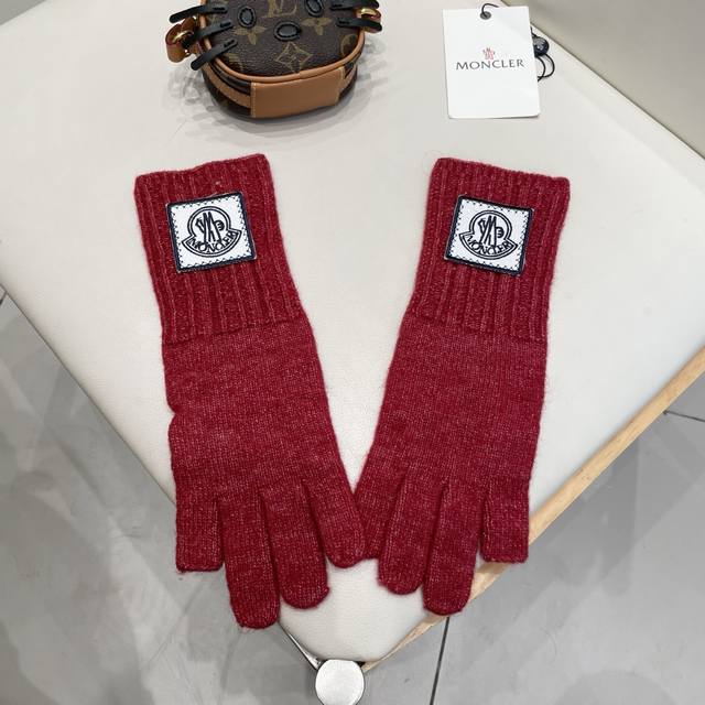 Moncler New Knitted Wool Gloves, Open Two Fingers, Touchscreen Support, Convenie