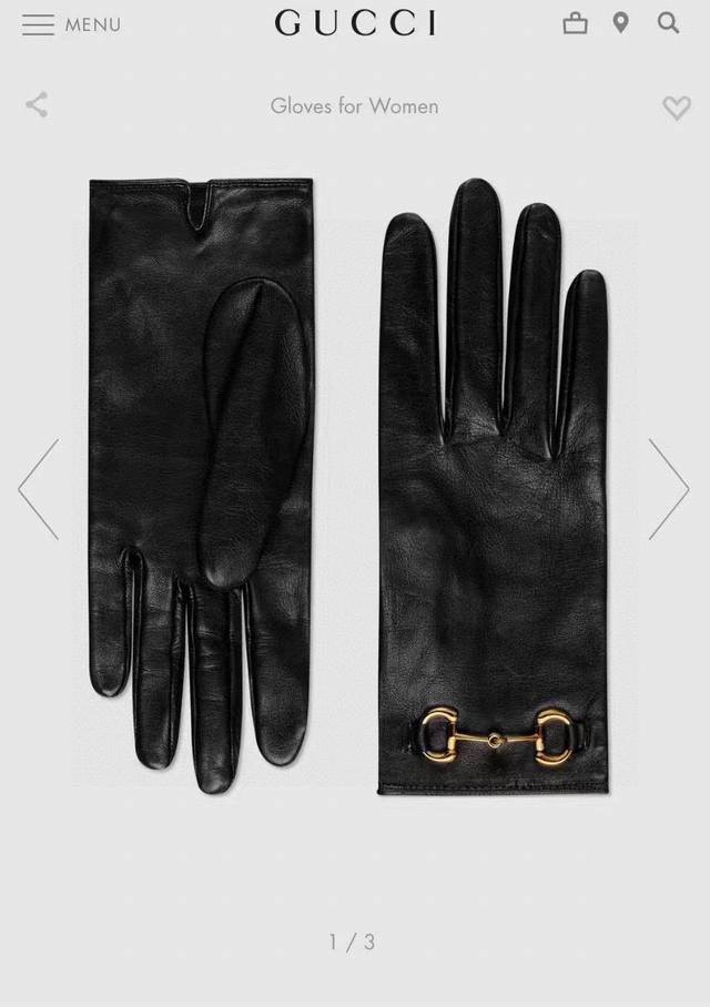 Hot-selling Gucci women's genuine leather gloves that have been trending on soci