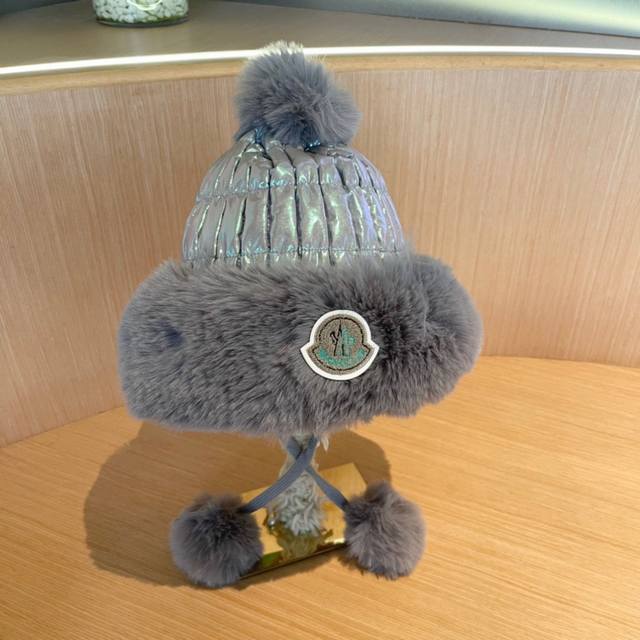 Moncler New Winter Warm Down-Filled Cotton-Lined Lei Feng Hat, Thickened Women's