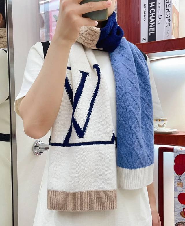 Lv Louise New Knitted Scarf, High-End Custom Ddd