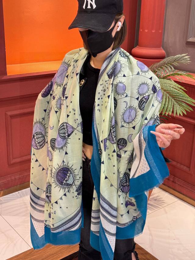 A glowing scarf from the "Hot Air Balloon and Away" series, paying homage to Lou