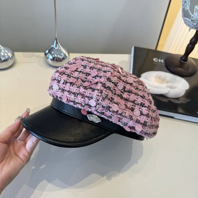 Chanel new baseball cap, sequined baseball cap, new spring/autumn style, head ci