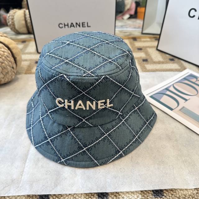 Chanel's new high-end denim quilted bucket hat, perfect for sun protection and e