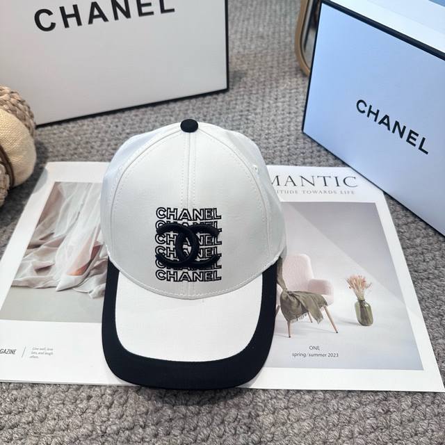 Chanel new minimalist embroidered logo baseball cap, new arrival, high-end style