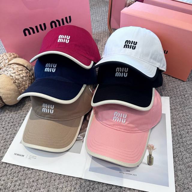 Miu Miu Miumiu original new baseball cap, authentic mold made to order, exquisit