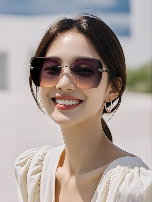 Nylon Series LV Oversized Sunglasses. Classic square frame design, flattering fo