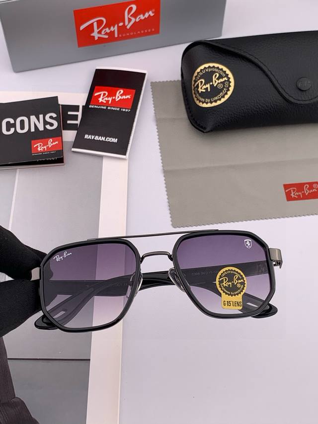 Officially synchronized brand: Ray-Ban classic men's and women's glass sunglasse