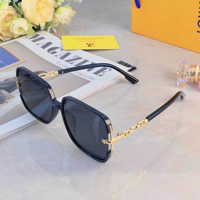 Louis Vuitto* Retro Sunglasses Korean Style Trendy Versatile Women's Street Styl