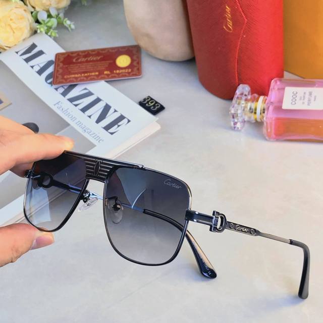 Cartie* Sunglasses, European and American style metal trendy aviator sunglasses,