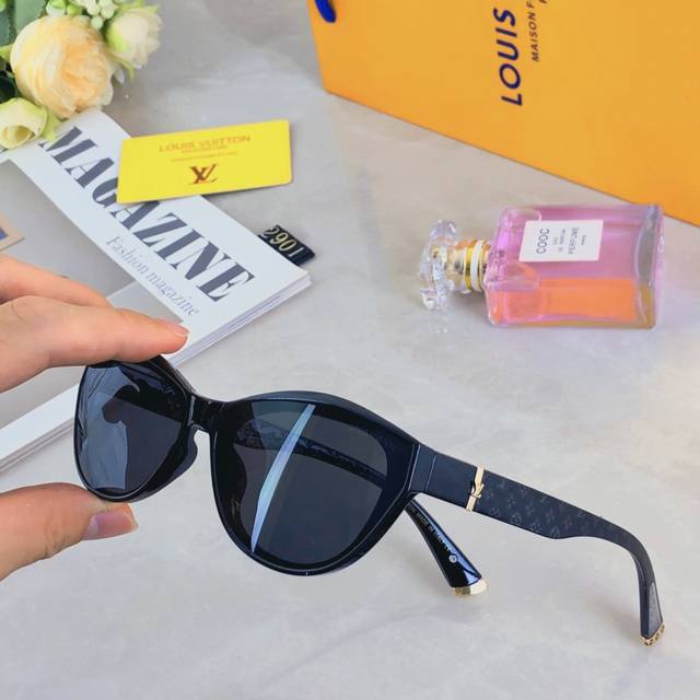 Louis Vuitto* High-end sunglasses for women, unique Instagram style, cat-eye des
