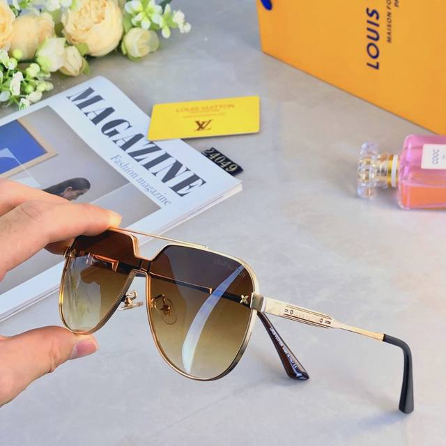 Louis Vuitto* Stylish New Sunglasses, High Quality, Versatile, Trendy, Large Fra