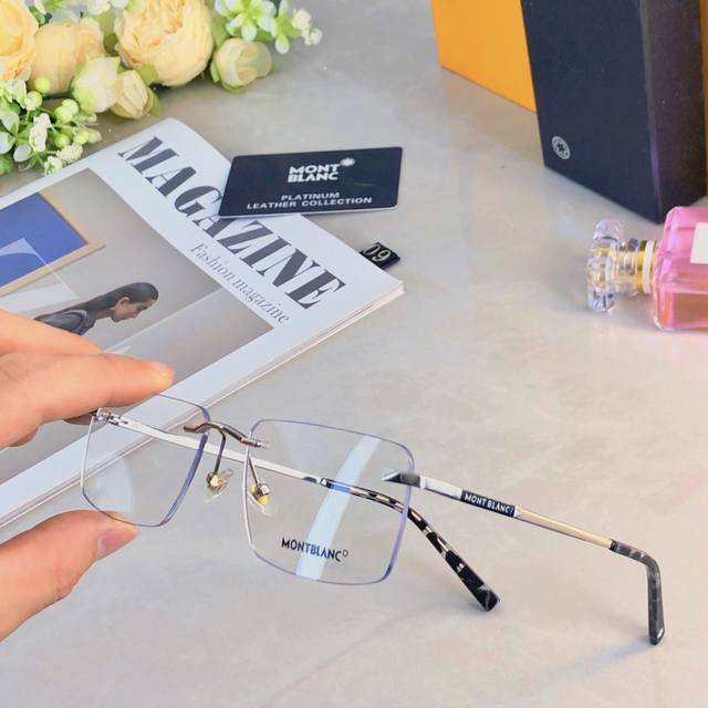 Montblan* Plain Face Optical Prescription Glasses Frames for Men and Women, Face