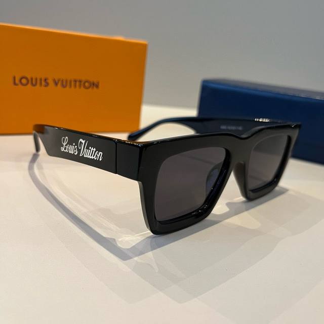 Louis Vuitton sunglasses. The sharp, angular frame design brings unparalleled st
