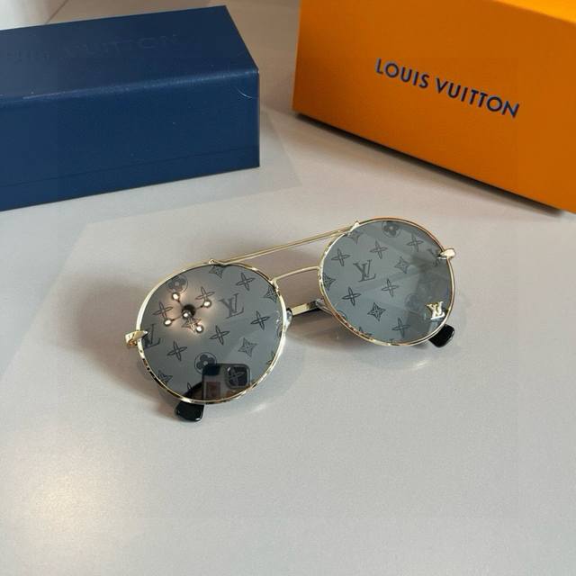 Louis Vuitton sunglasses, oval-shaped men's and women's sunglasses, European and
