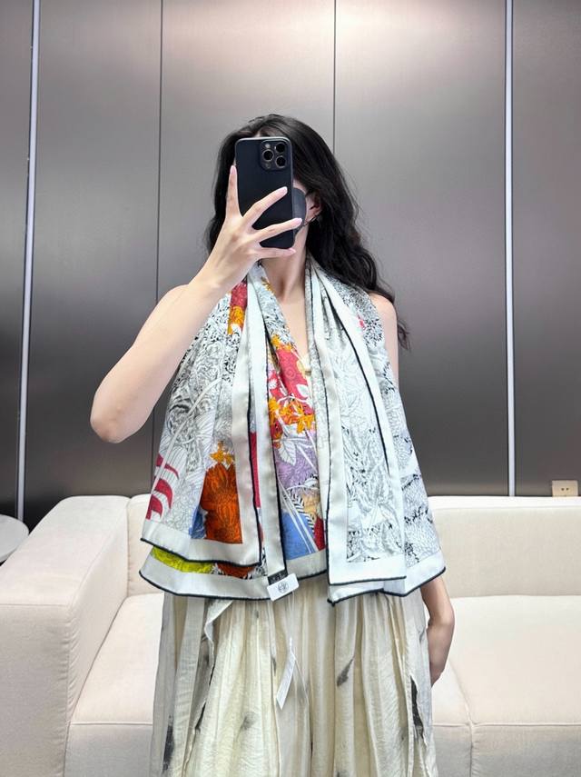 2025 Newest Hermes Double-Sided Cashmere Scarf, Same Color as in Boutique, 140.