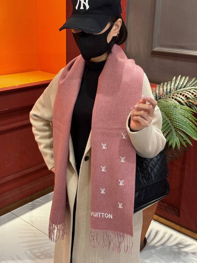 Lv Official Website New Couple Style Paris Fashion Show Double-Sided Cashmere Sc