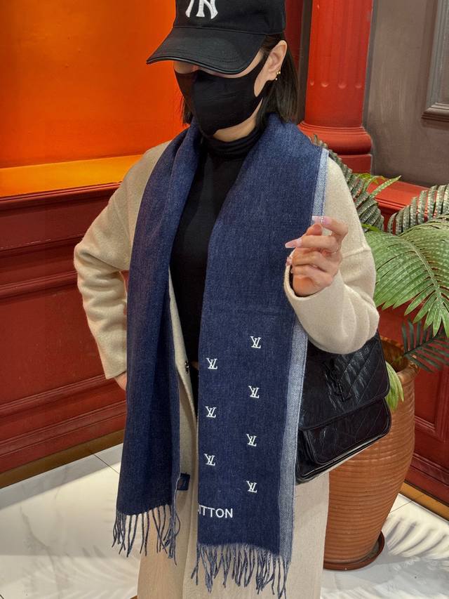 Lv Official Website New Couple Style Paris Fashion Show Double-Sided Cashmere Sc