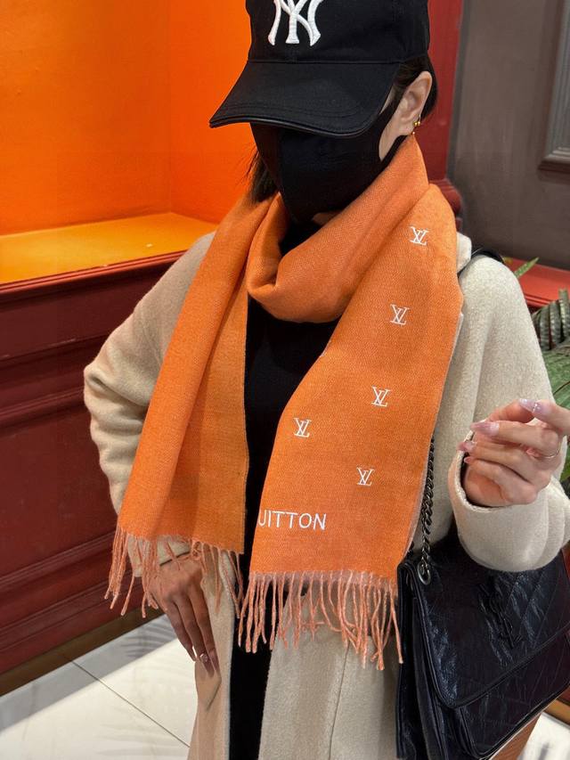 Lv Official Website New Couple Style Paris Fashion Show Double-Sided Cashmere Sc