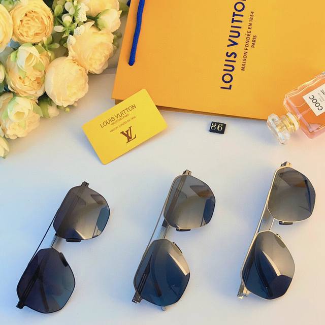 Louisvuitto* Polarized Sunglasses, Ultralight Stainless Steel Double Bridge, Scr