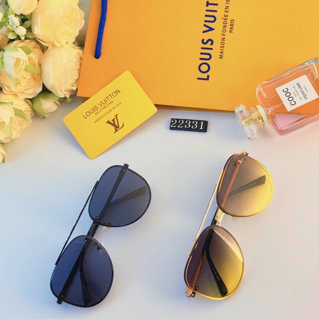 Louisvuitto* New Men's Casual Frameless Sunglasses with Personalized Temples, Tr