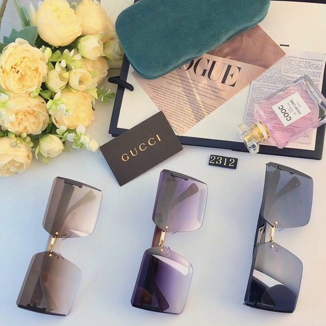 Gucc* European and American style gradient sunglasses for women, UV protection,