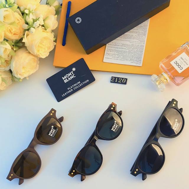 Mont Blan* New Fashion Retro Round Frame Sunglasses, Street Style, Fashion Show